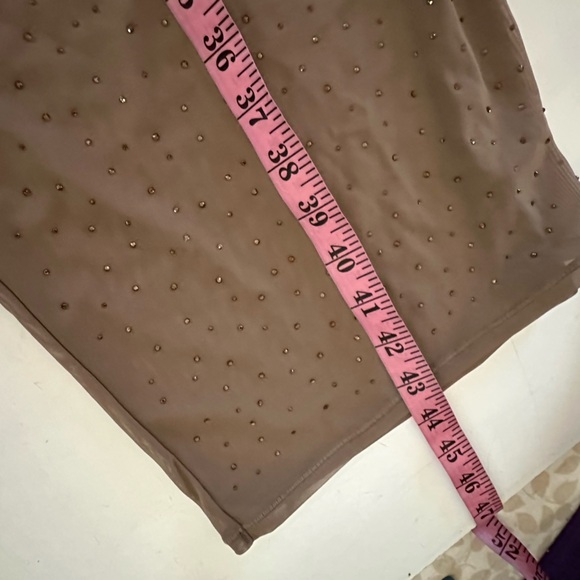 SKIMS Desert Brown/TanMesh Sparkling Rhinestones Drawstring Coverup Pants NWT 3X - Picture 16 of 16